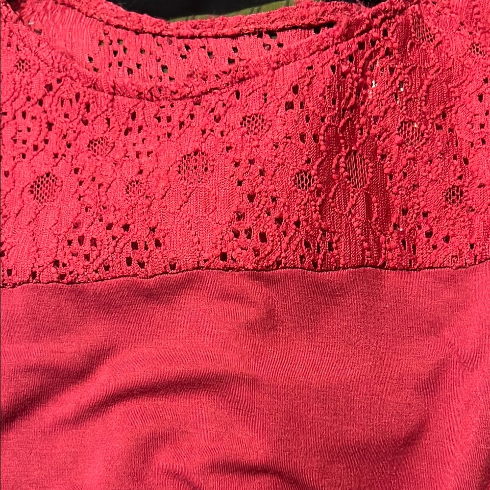 Lane Bryant Elegant Burgundy Jersey Sleeveless Dress - Picture 3 of 3